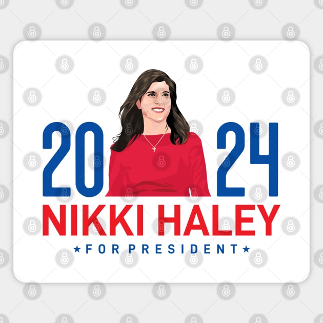 Nikki Haley 2024 For President Magnet by MIKOLTN